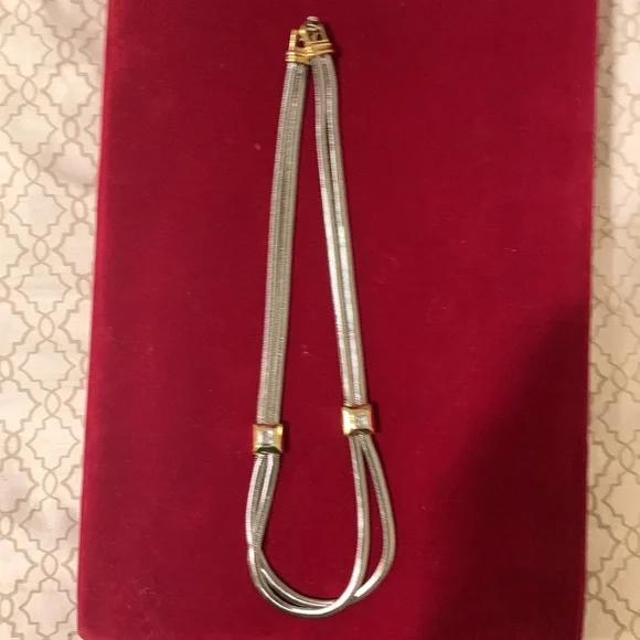 Two Strand Silver Necklace - Picture 2 of 6